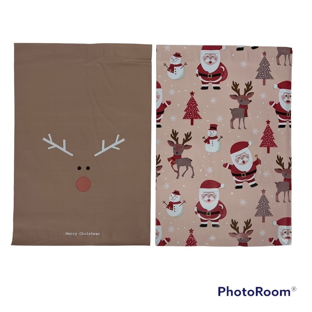 Holiday Polymailers 100 (10x13)‎ Self Sealing Colorful
